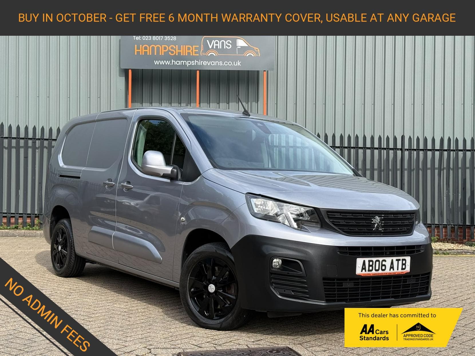 2019 Peugeot Partner 1.5 BlueHDi 950 Asphalt Long Panel Van 6dr Diesel Manual LWB Euro 6 (s/s) (130 bhp)
